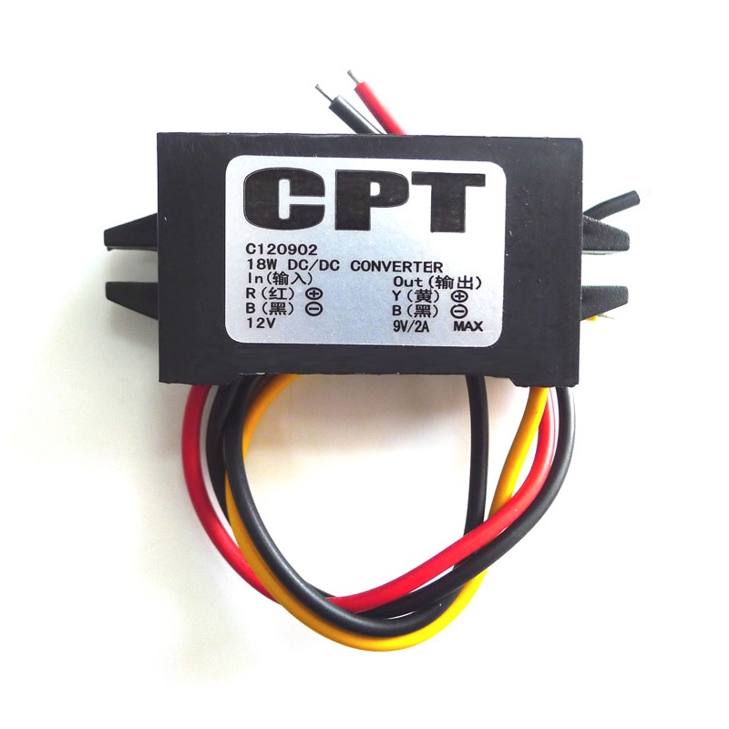 CPT voltage converter for car 12V to 9V –  – At least